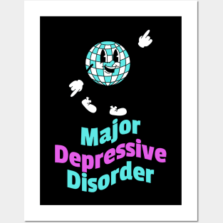 Major Depressive Disorder - Retro Disco Ball Posters and Art